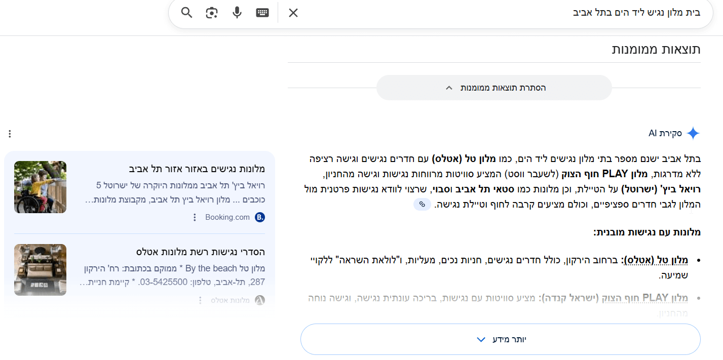 קידום בתי מלון ובתי הארחה במנועי בינה מלאכותית AI = GEO/AEO
